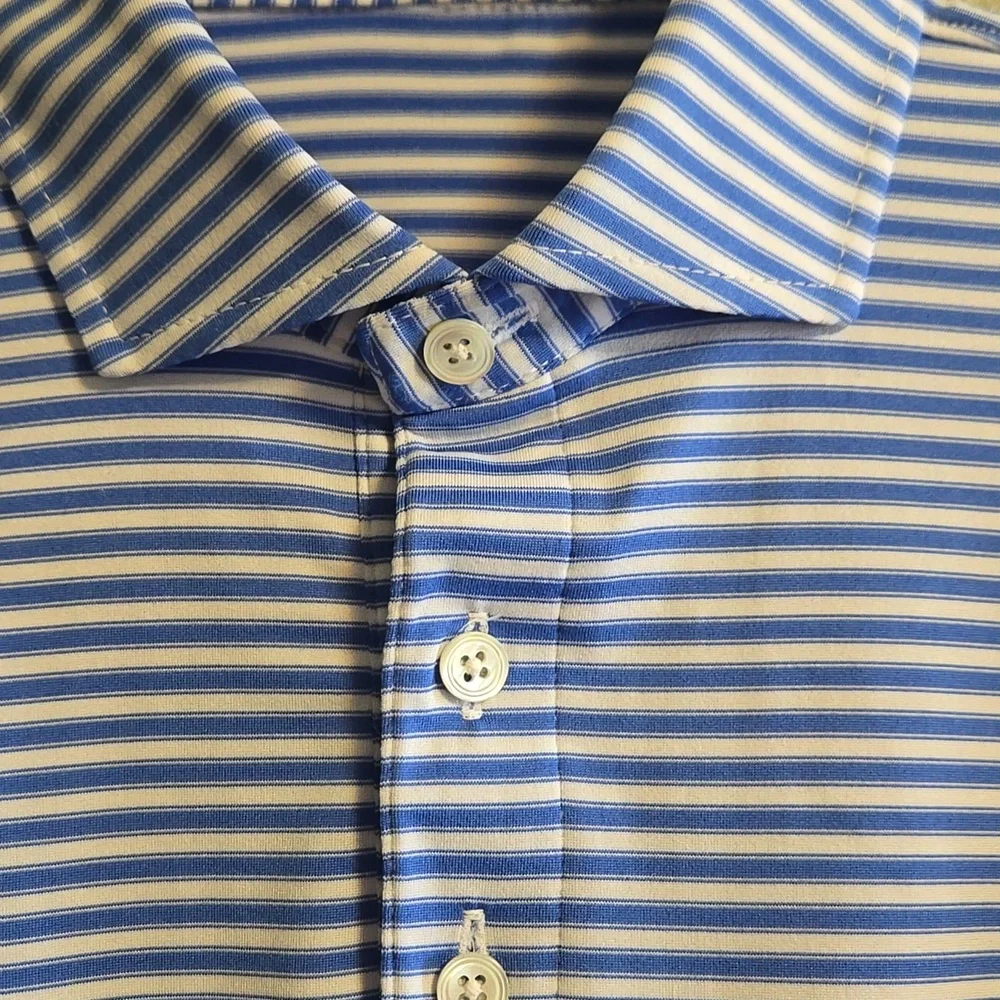 Holderness & Bourne Tailored Fit "The Barnes" Polo Fiji & White- Small - Picture 3 of 10